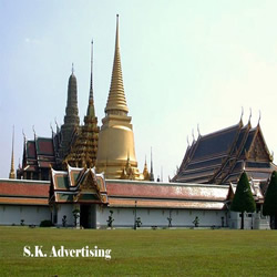 The temple of Emerlad Buddha image or Wat Pra Kaew