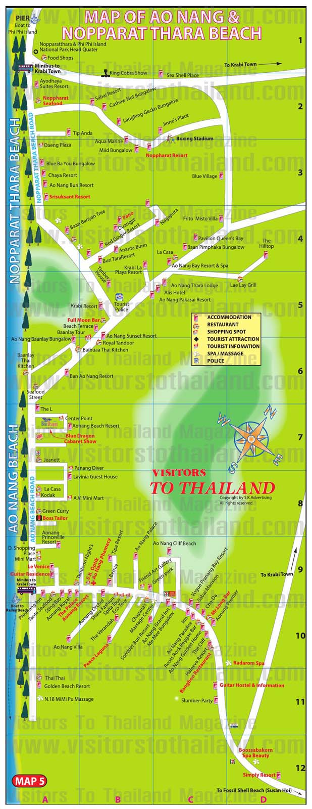 Ao Nang & Nopparat Thara Map