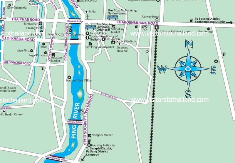 Chiang Mai City Map Part 4: Click for enlarge