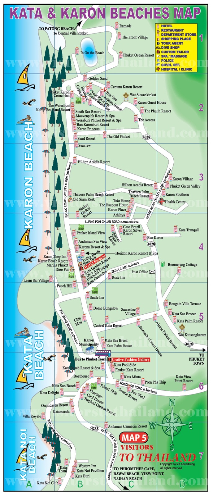 Kata & Karon Beaches Map