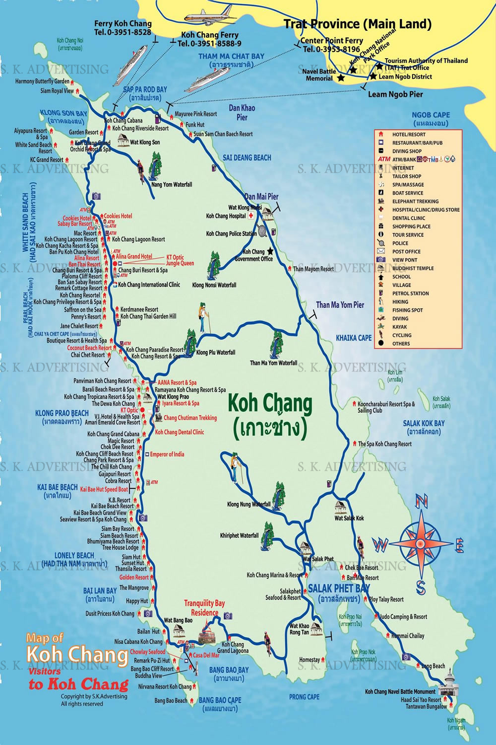 Koh Chang Island Map
