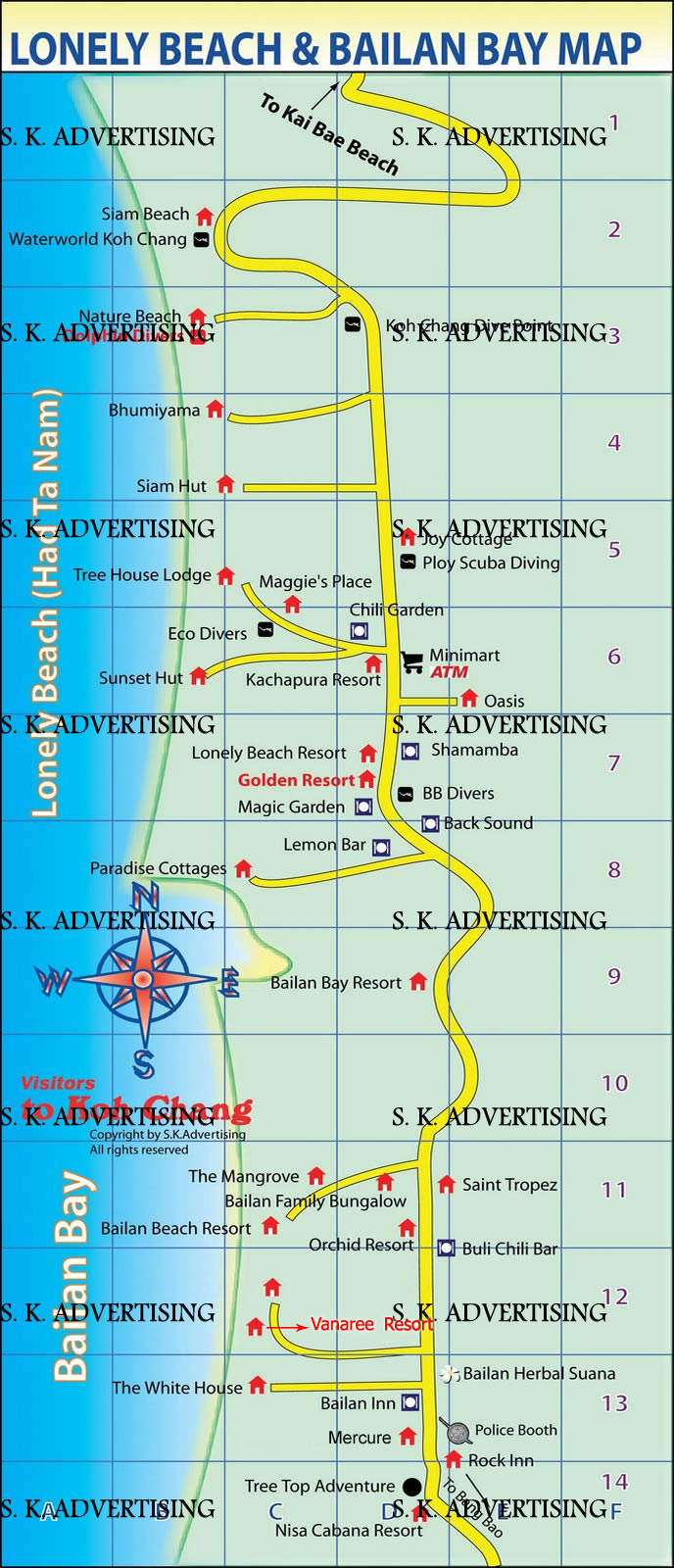 Bai Lan & Lonely Beaches Map