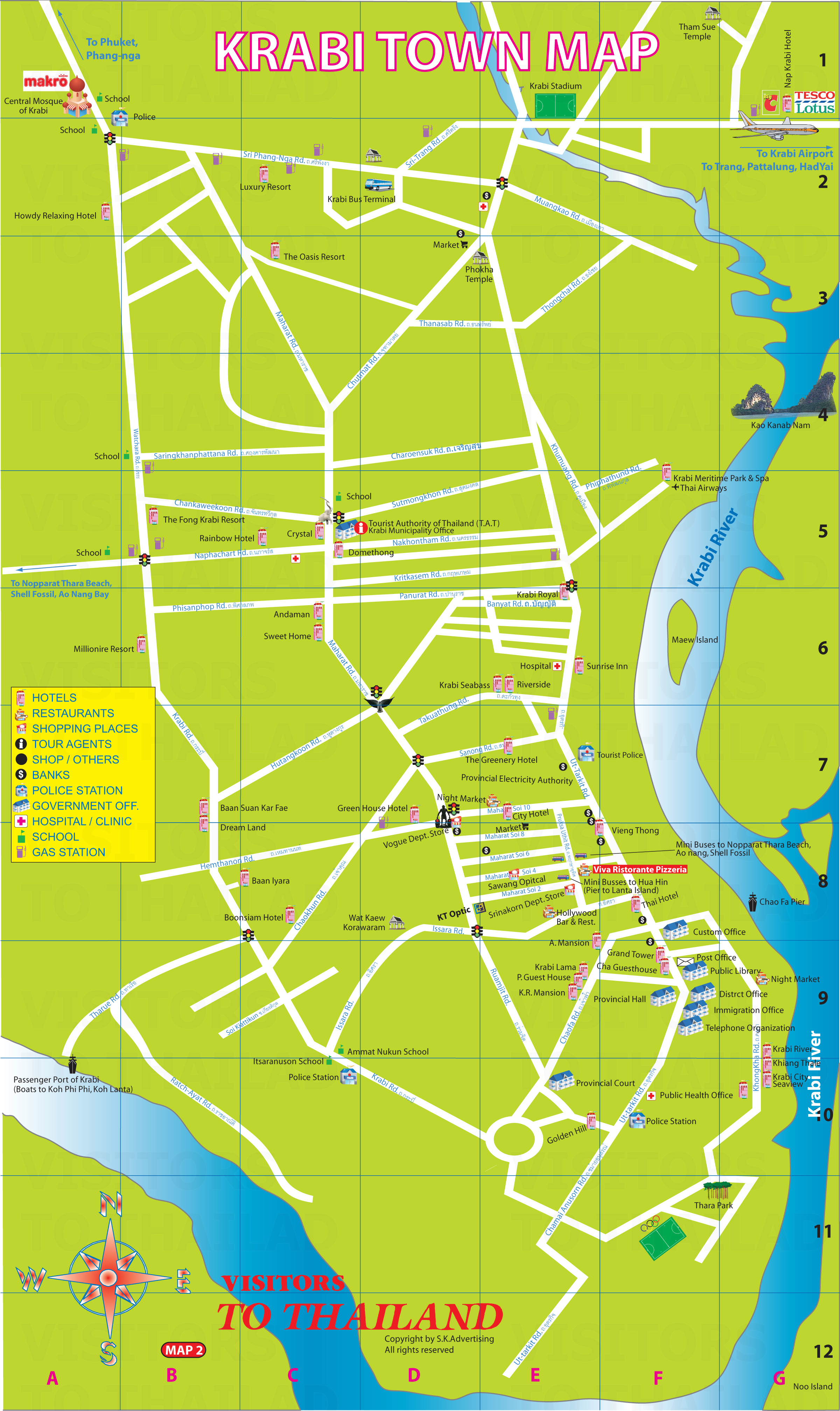 Krabi Town Map