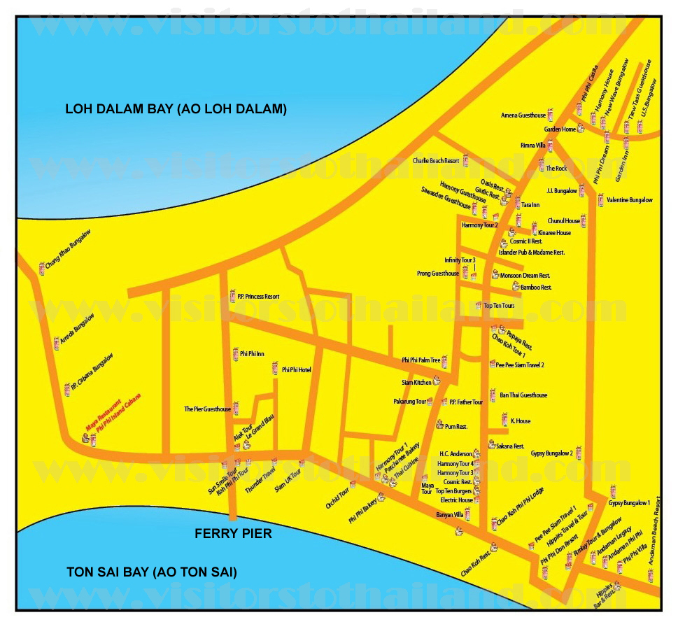 Phi Phi Islands Walking Map