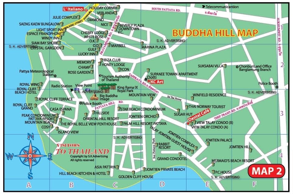 Map of Buddha Hill Pattaya