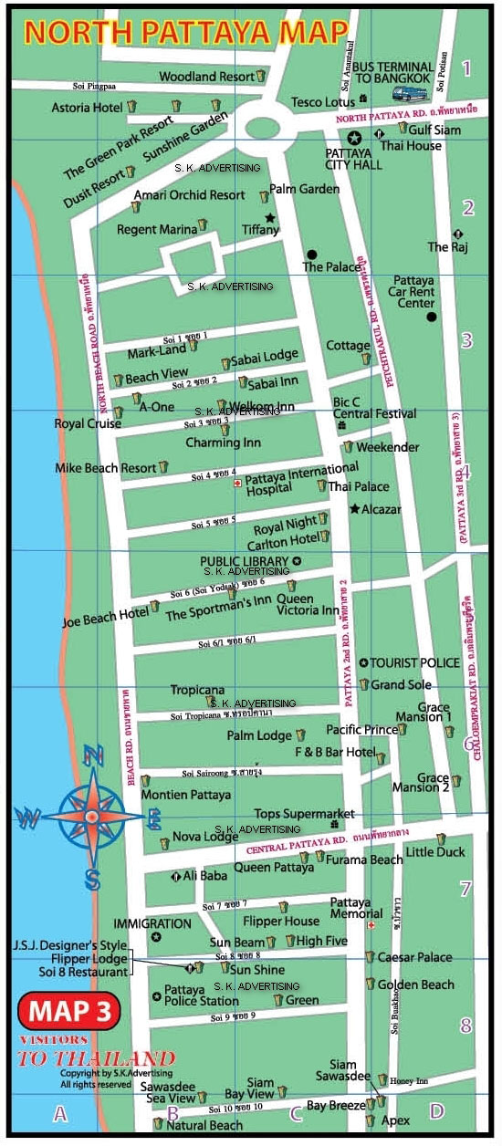 North Pattaya City Map