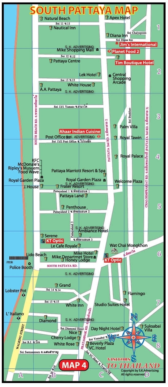 Map of South Pattaya