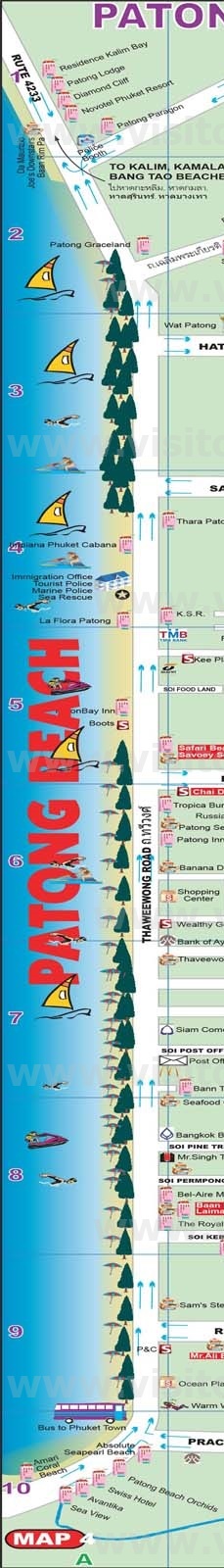 Patong Beach Map