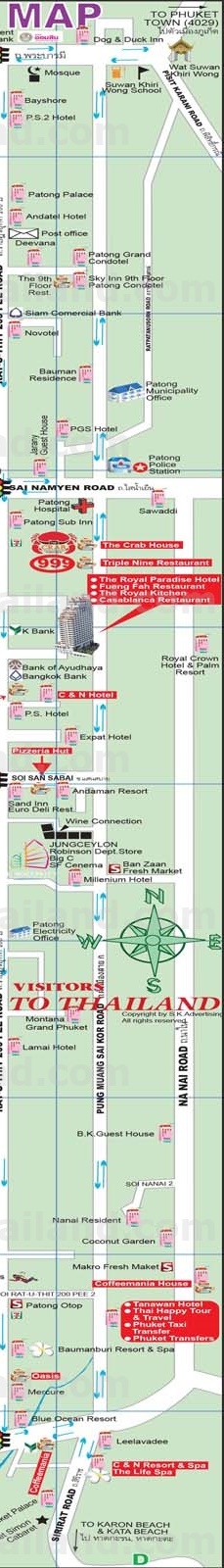 Patong Beach Map