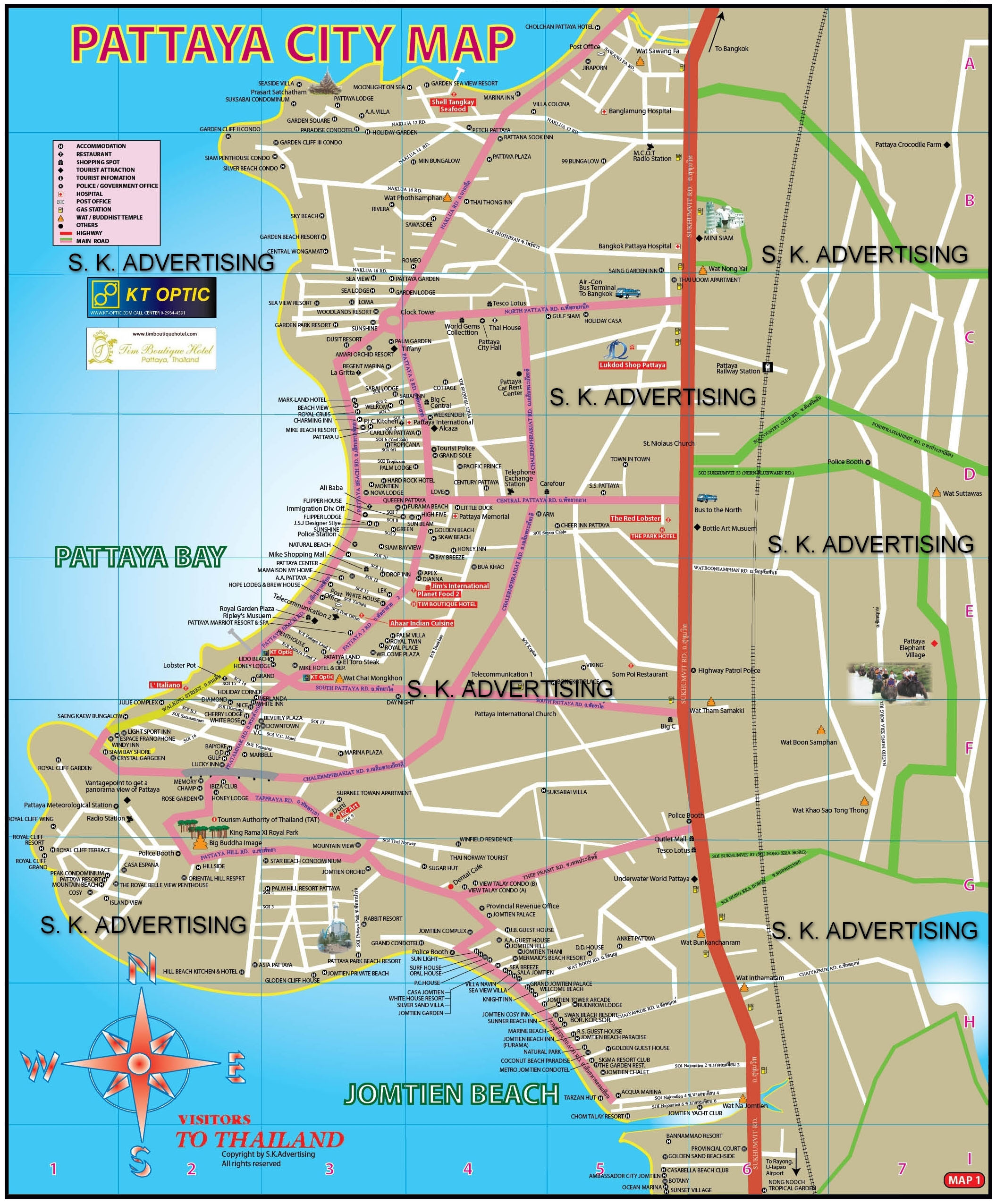 Map of Pattaya City