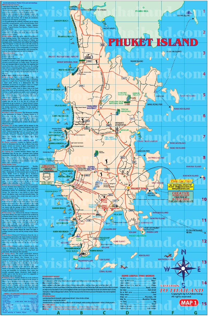Phuket Island Map