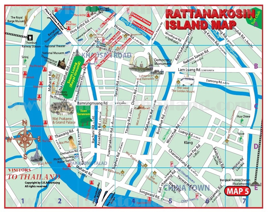 Rattanakosin Island Map