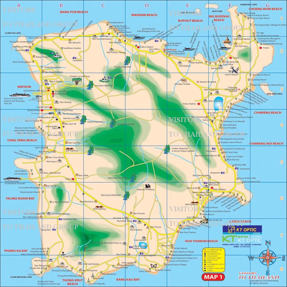 Samui Island Map