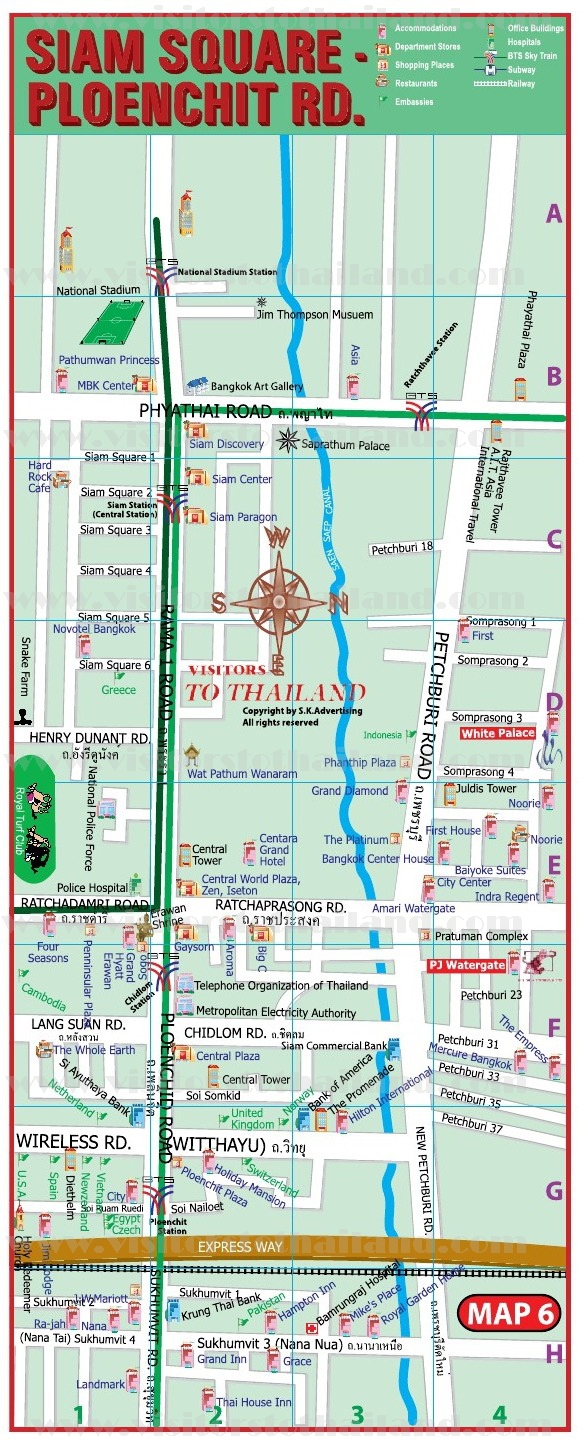 Siam Square Map