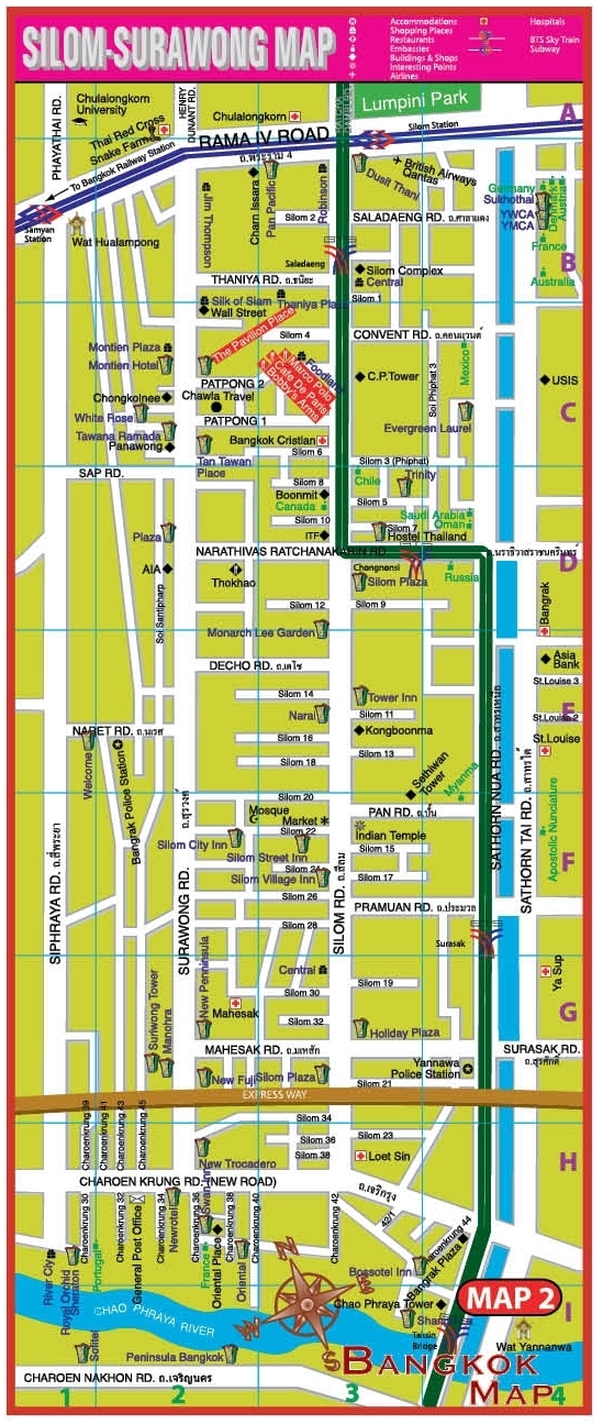 Silom Map, Click for enlarge