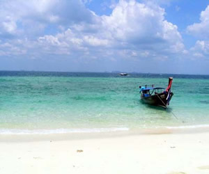 Long Tailed-boat around nearby islands