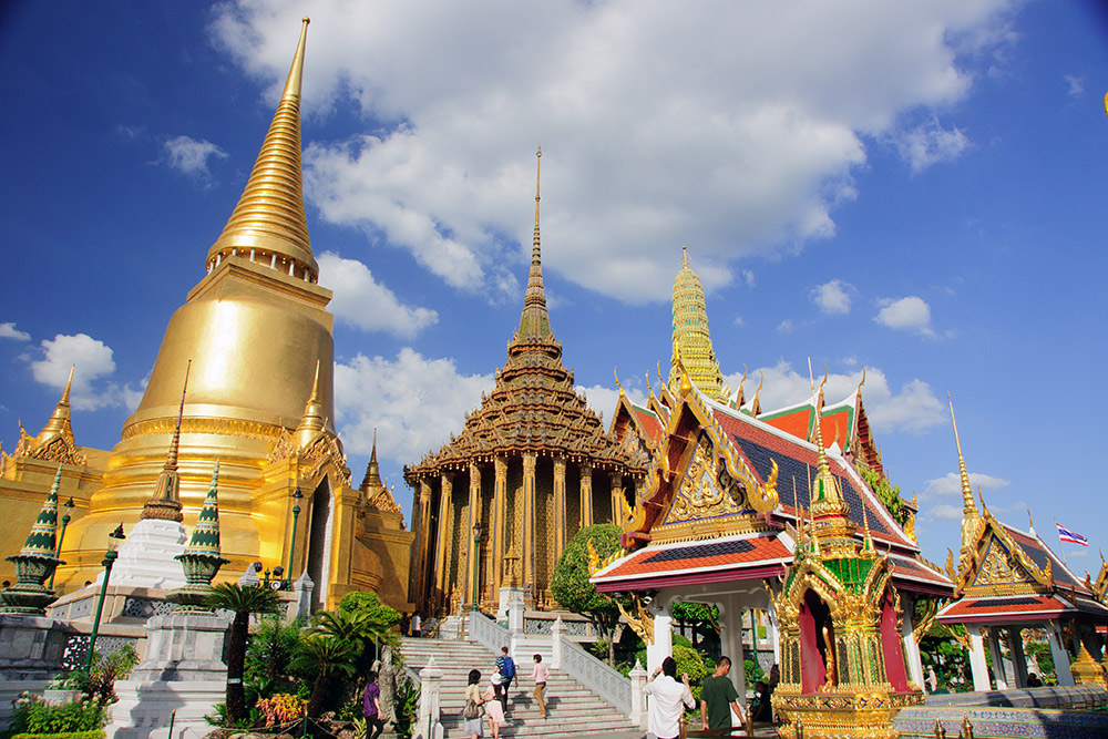 The temple of Pra Sri Rattana Satsadaram or Wat Pra Kaew Morakot Wat Pra Kaew Morakot