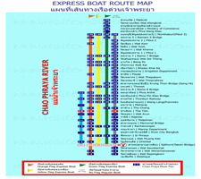 Chaophraya Boat Route Map