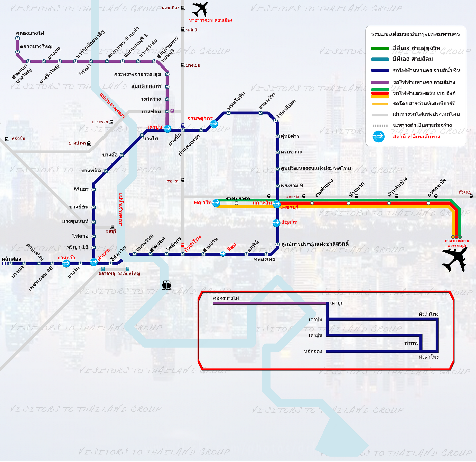 Bangkok Mass Transit System Map