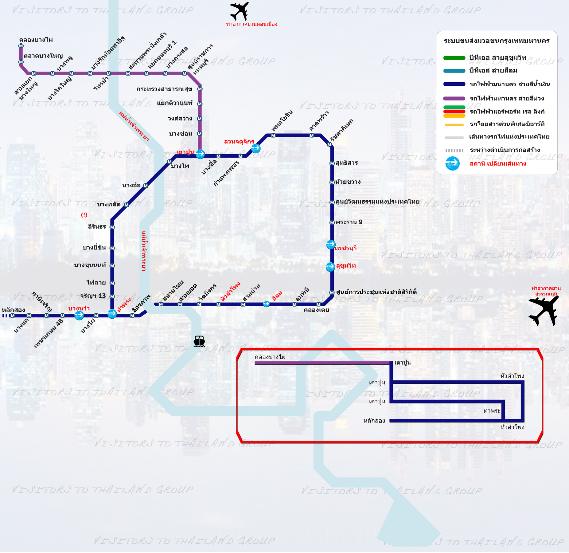 Bangkok Mass Transit System Map