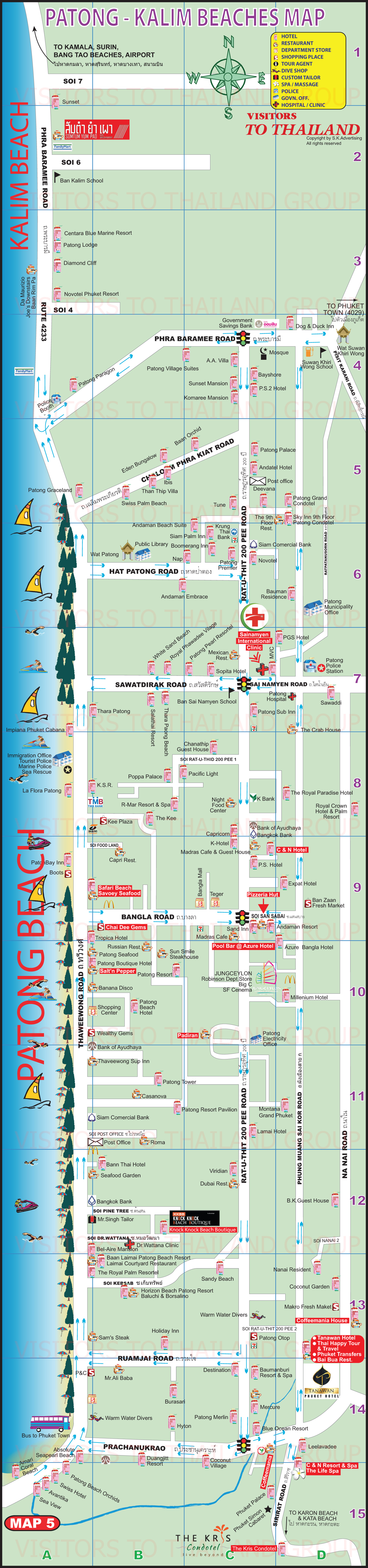 Patong Beach Map