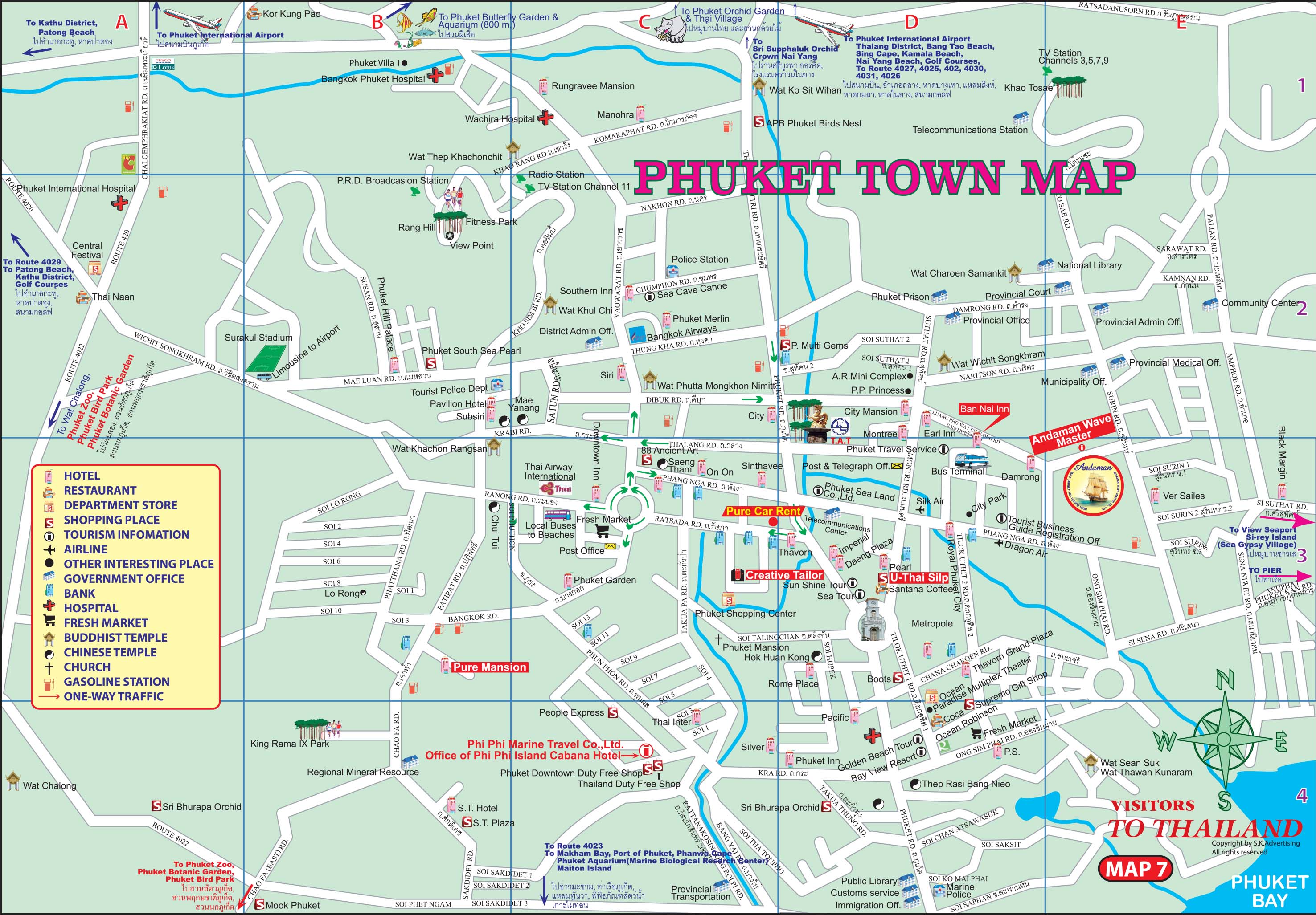 Phuket Town Map