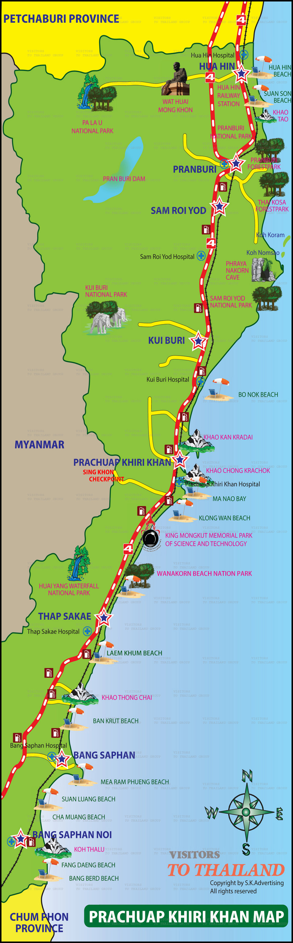 Prachuap Khiri Khan Province Map