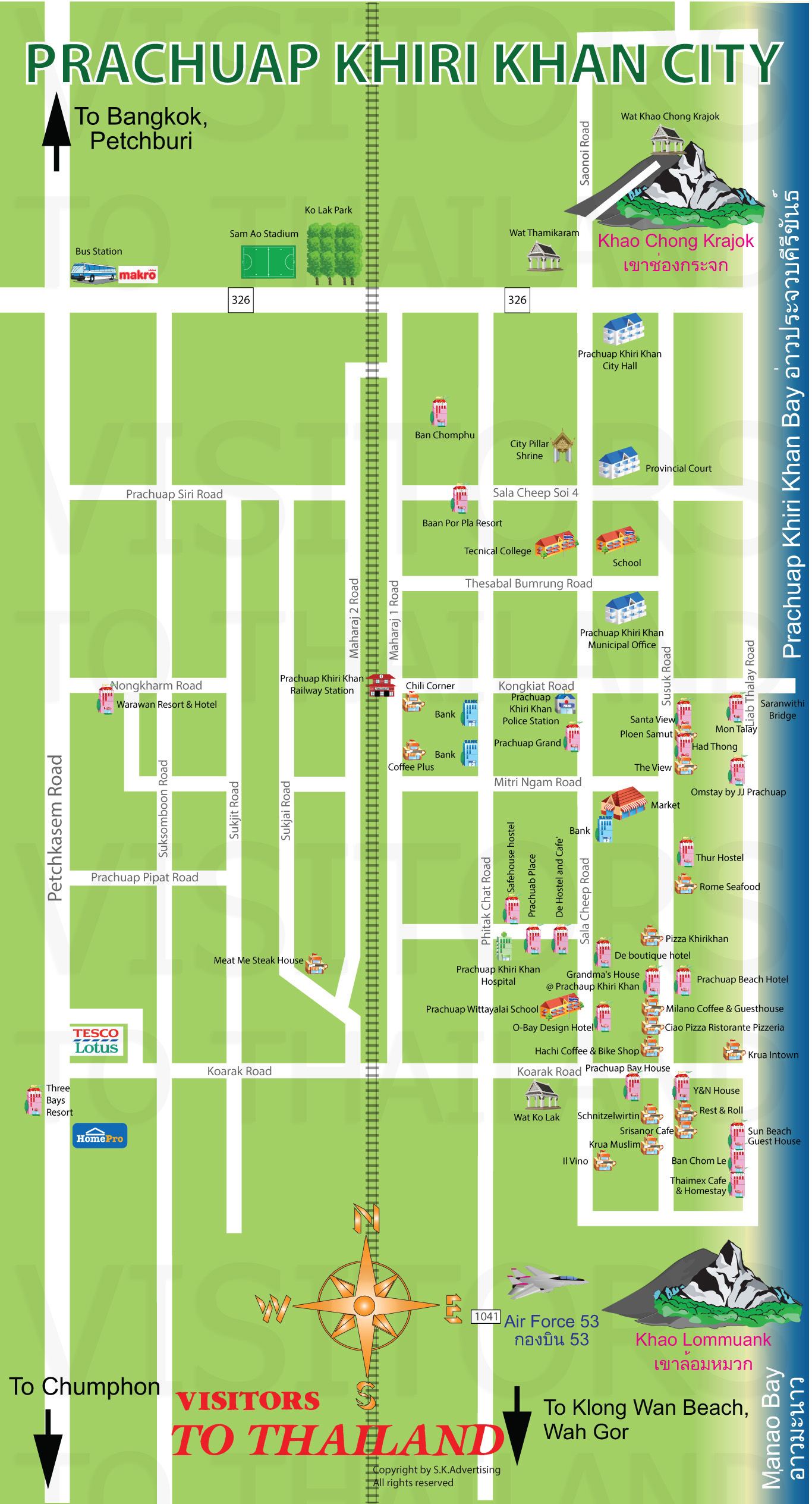 Prachuap Khiri Khan Town Map