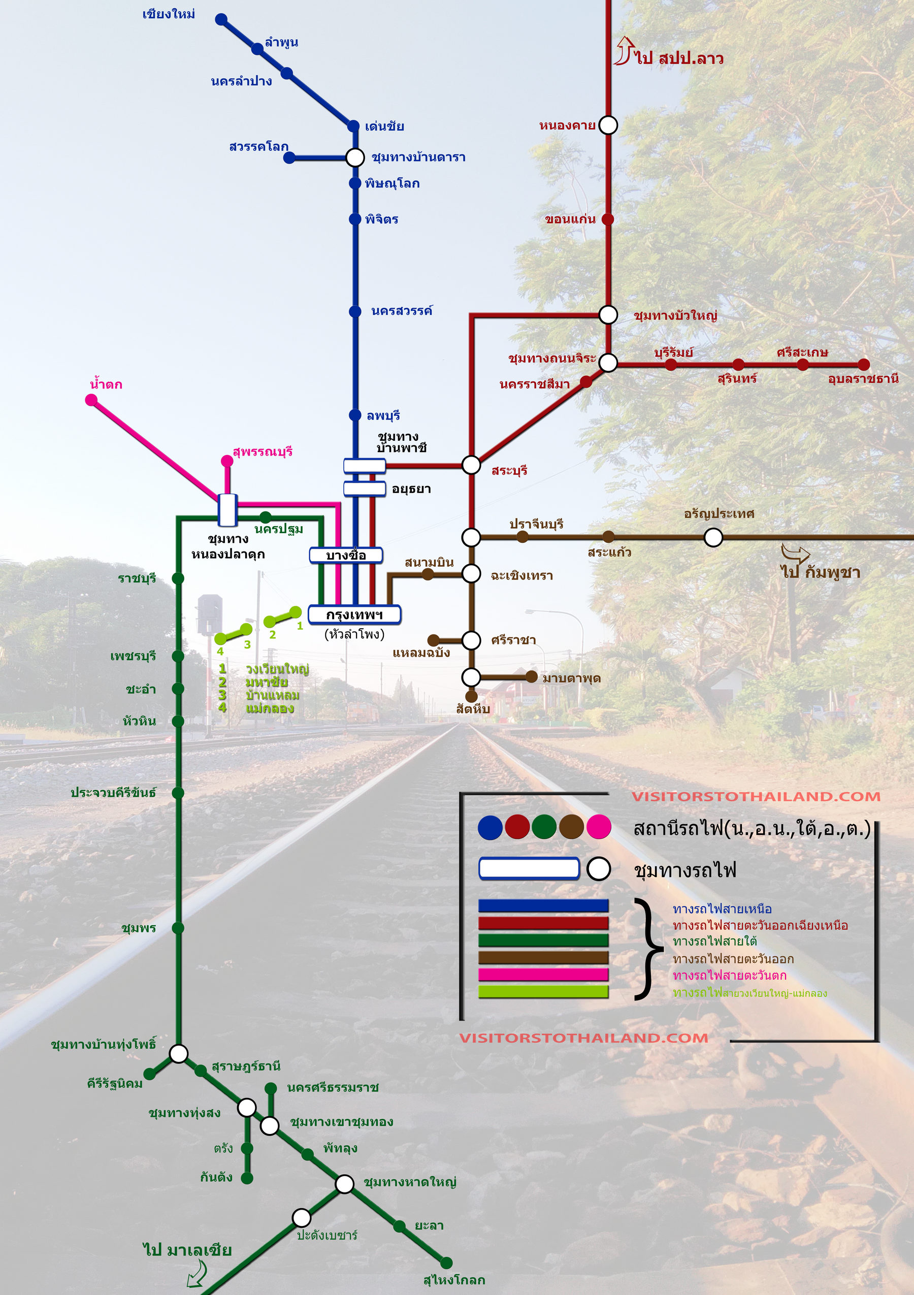 State Railway of Thailand Map