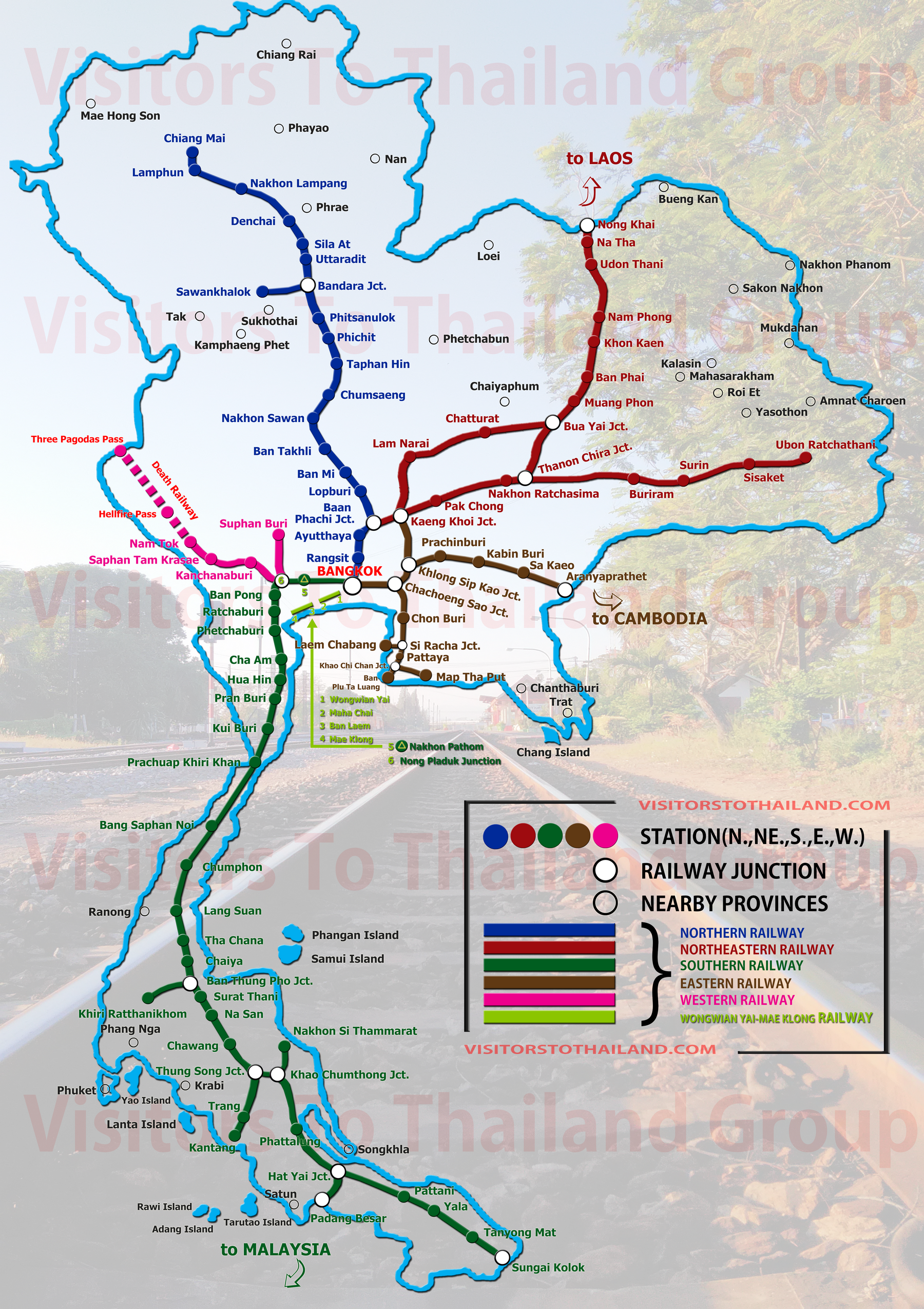 State Railway of Thailand Map