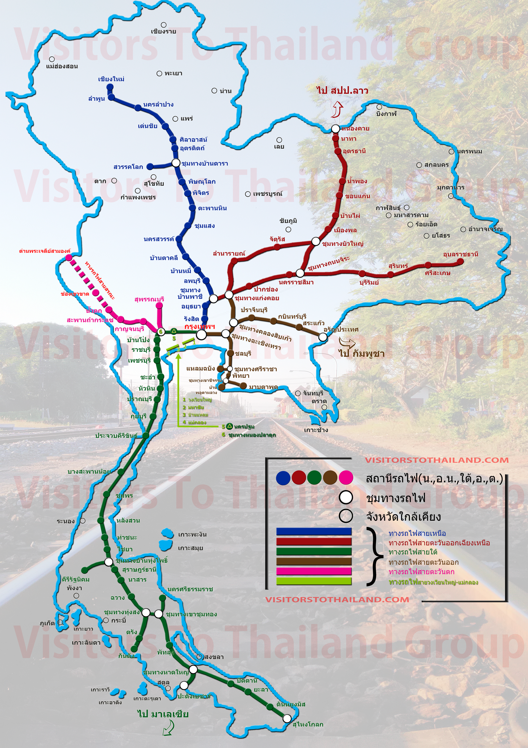 State Railway of Thailand Map