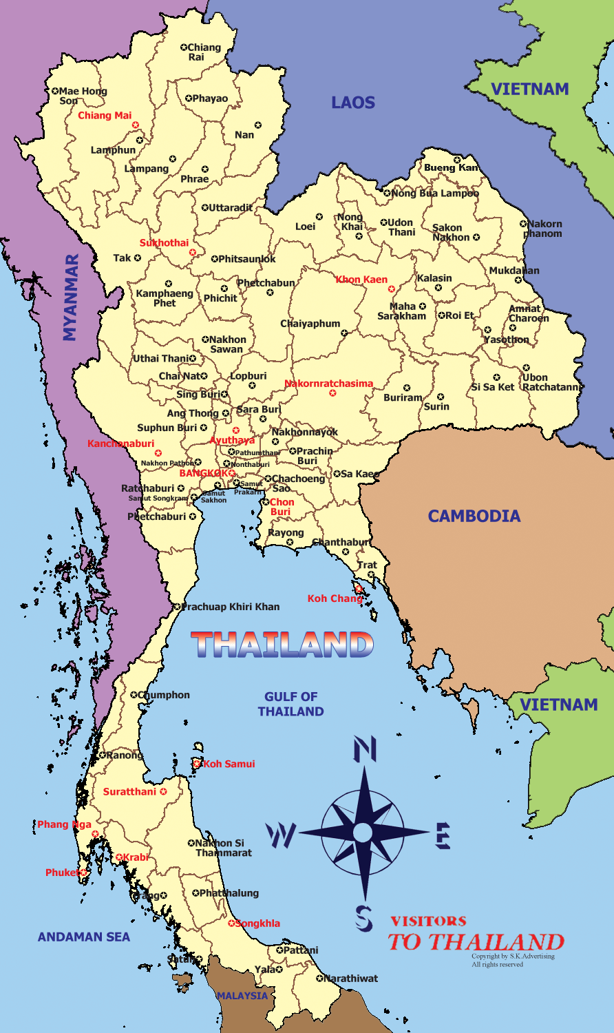 Map of Thailand